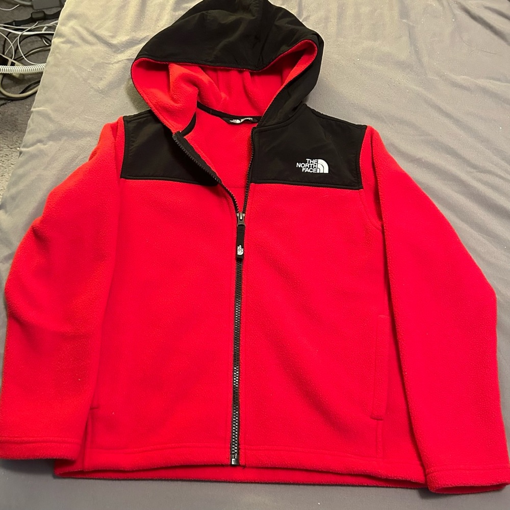 North face boys zip up jacket size 10/12
